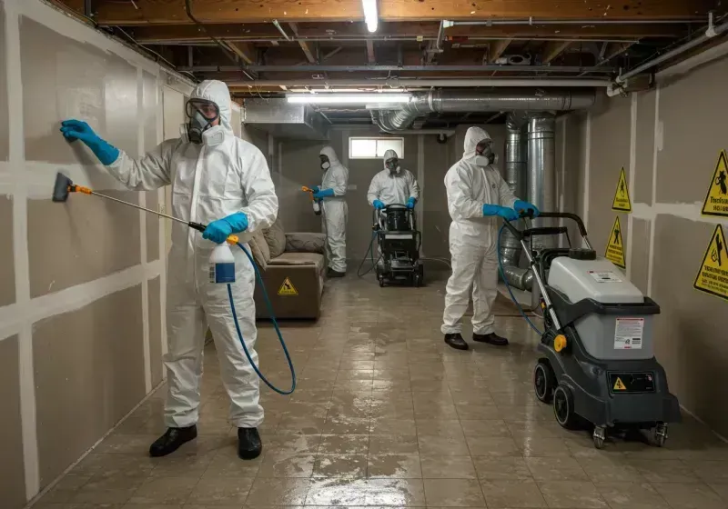 Basement Moisture Removal and Structural Drying process in Sartell, MN